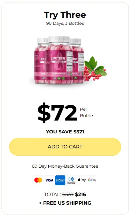 lipotrine 3 bottles price